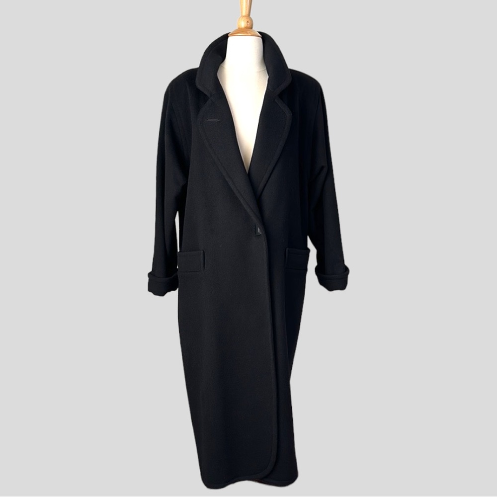 Kristen Blake Long Black Wool Coat